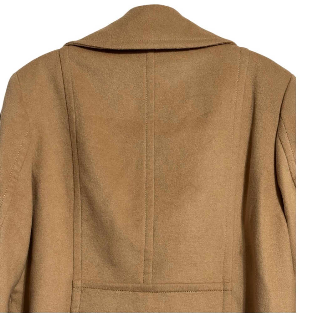 Land’s End NWT Camel Tan Buttoned Lined Peacoat 14T - Picture 9 of 12